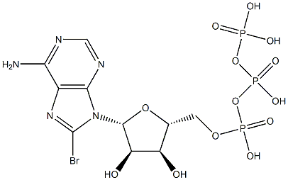8-Bromoadenosine 5'-triphosphoric acid 结构式