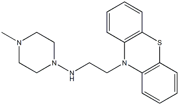 N-(4-Methylpiperazin-1-yl)-10H-phenothiazine-10-ethanamine 结构式