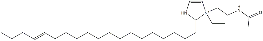 1-[2-(Acetylamino)ethyl]-1-ethyl-2-(15-nonadecenyl)-4-imidazoline-1-ium 结构式