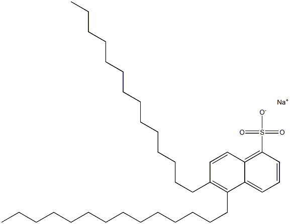 5,6-Ditetradecyl-1-naphthalenesulfonic acid sodium salt 结构式