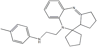 9-[2-(4-Methylanilino)ethyl]-1,2,3,9,10,10a-hexahydrospiro[benzo[b]cyclopenta[e][1,4]diazepine-10,1'-cyclopentane] 结构式