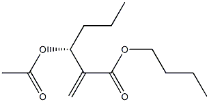 (3R)-3-Acetyloxy-2-methylenehexanoic acid butyl ester 结构式