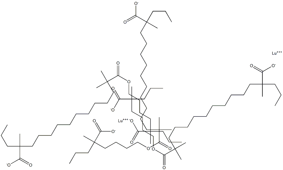 Lutetium 2,2-dimethyloctanoate=bis(2-methyl-2-propylhexanoate) 结构式