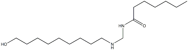 N-[[(9-Hydroxynonyl)amino]methyl]heptanamide 结构式