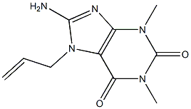 1,3-Dimethyl-8-amino-7-allyl-7H-purine-2,6(1H,3H)-dione 结构式