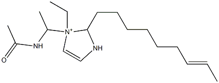 1-[1-(Acetylamino)ethyl]-1-ethyl-2-(7-nonenyl)-4-imidazoline-1-ium 结构式