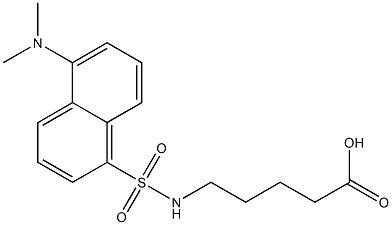 5-[[(5-Dimethylamino-1-naphtyl)sulfonyl]amino]pentanoic acid 结构式