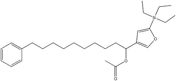 Acetic acid 1-[5-(triethylsilyl)-3-furyl]-10-phenyldecyl ester 结构式