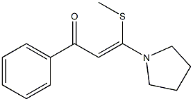 (Z)-3-(Methylthio)-3-(pyrrolidin-1-yl)-1-phenyl-2-propen-1-one 结构式