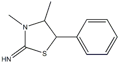 3,4-Dimethyl-5-phenyl-2-thiazolidinimine 结构式