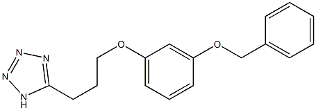 5-[3-(3-Benzyloxyphenoxy)propyl]-1H-tetrazole 结构式