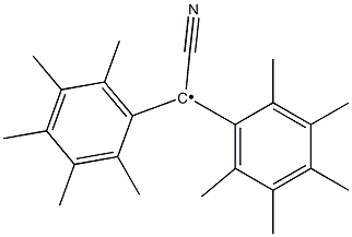 Bis(2,3,4,5,6-pentamethylphenyl)(cyano)methyl radical 结构式