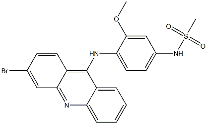 N-[3-Methoxy-4-[(3-bromoacridine-9-yl)amino]phenyl]methanesulfonamide 结构式