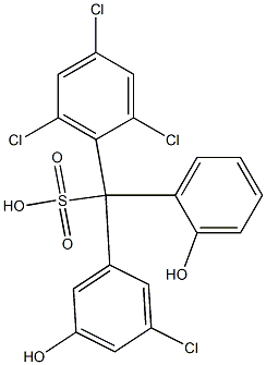 (3-Chloro-5-hydroxyphenyl)(2,4,6-trichlorophenyl)(2-hydroxyphenyl)methanesulfonic acid 结构式