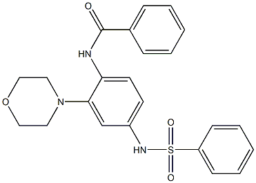 N-[2-Morpholino-4-phenylsulfonylaminophenyl]benzamide 结构式