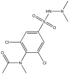 2',6'-Dichloro-N-methyl-4'-(dimethylaminosulfamoyl)acetanilide 结构式