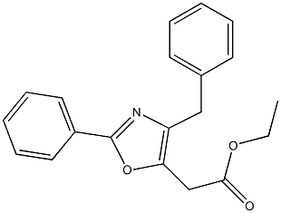 2-Phenyl-4-benzyloxazole-5-acetic acid ethyl ester 结构式