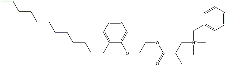 N,N-Dimethyl-N-benzyl-N-[2-[[2-(2-dodecylphenyloxy)ethyl]oxycarbonyl]propyl]aminium 结构式