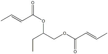 Bis[(E)-2-butenoic acid]1-(1,2-dihydroxyethyl)ethane-1,2-diyl ester 结构式