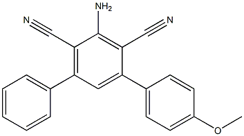 2-Amino-4-(4-methoxyphenyl)-6-phenyl-1,3-benzenedicarbonitrile 结构式