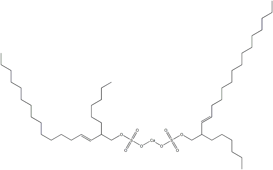 Bis(2-hexyl-3-heptadecenyloxysulfonyloxy)calcium 结构式