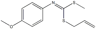 N-[[(2-Propenyl)thio](methylthio)methylene]-4-methoxyaniline 结构式