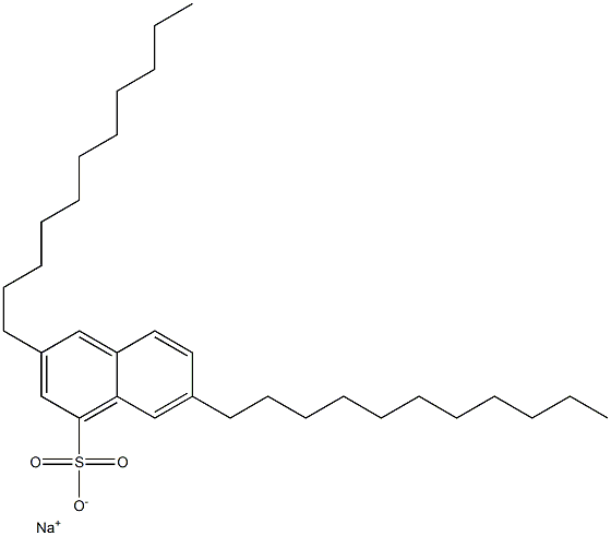 3,7-Diundecyl-1-naphthalenesulfonic acid sodium salt 结构式