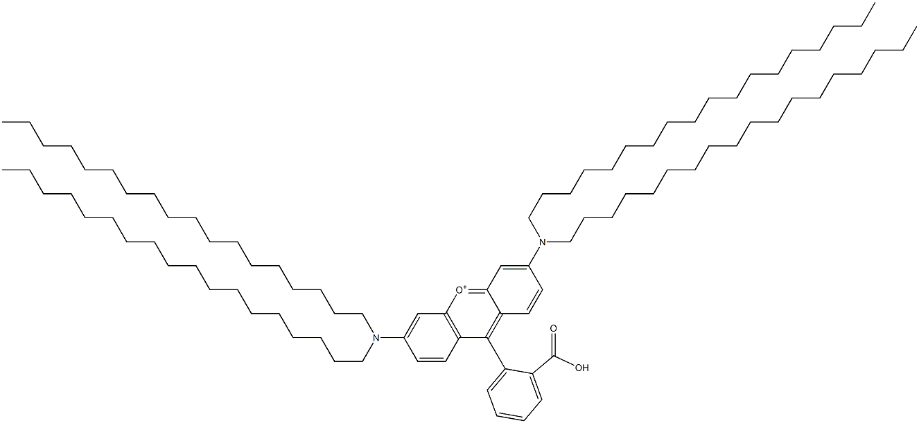 9-(2-Carboxyphenyl)-3,6-bis(dioctadecylamino)xanthylium 结构式