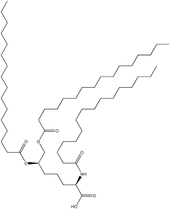 (2R,6R)-2-Palmitoylamino-6,7-di(palmitoyloxy)heptanoic acid 结构式