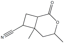 4,6-Dimethyl-2-oxo-3-oxabicyclo[4.2.0]octane-7-carbonitrile 结构式
