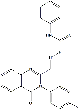 3-(4-Chlorophenyl)-2-[[[phenylamino]thiocarbonylamino]iminomethyl]quinazolin-4(3H)-one 结构式