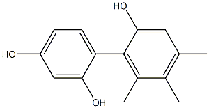 4',5',6'-Trimethyl-1,1'-biphenyl-2,2',4-triol 结构式