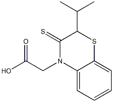 2-Isopropyl-2,3-dihydro-3-thioxo-4H-1,4-benzothiazine-4-acetic acid 结构式