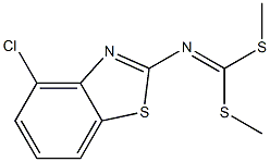 N-(4-Chlorobenzothiazol-2-yl)imidodithiocarbonic acid dimethyl ester 结构式