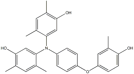 N,N-Bis(5-hydroxy-2,4-dimethylphenyl)-4-(4-hydroxy-3-methylphenoxy)benzenamine 结构式