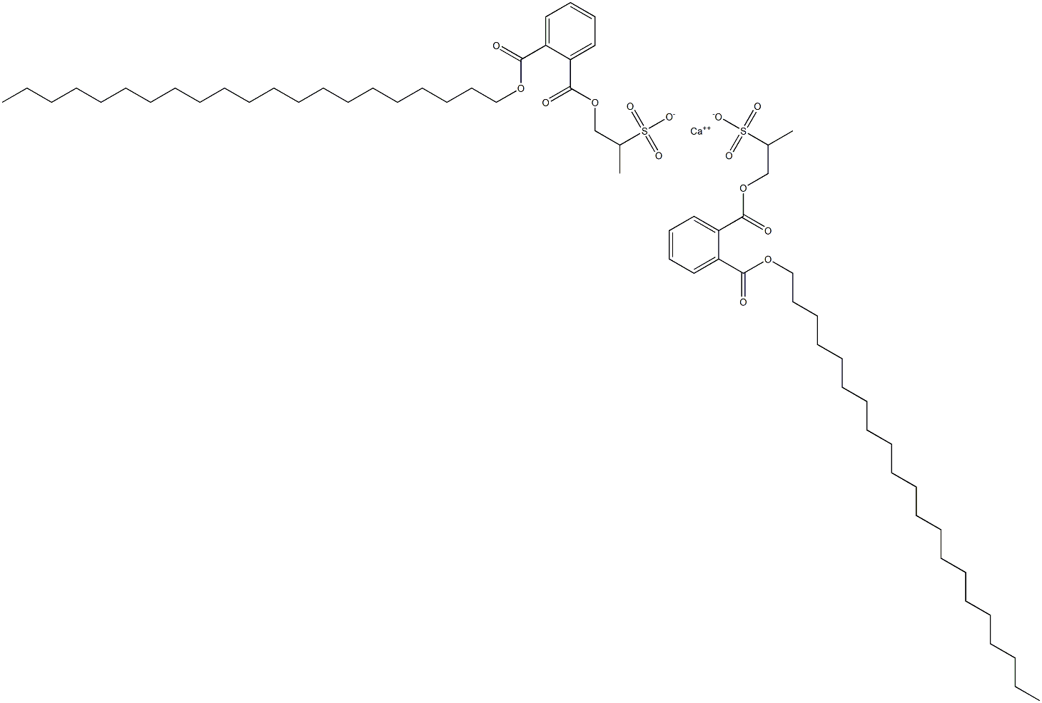 Bis[1-[(2-henicosyloxycarbonylphenyl)carbonyloxy]propane-2-sulfonic acid]calcium salt 结构式