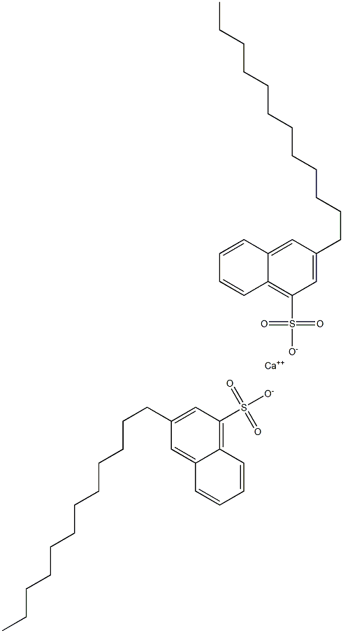 Bis(3-dodecyl-1-naphthalenesulfonic acid)calcium salt 结构式