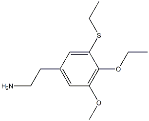 3-(Ethylthio)-4-ethoxy-5-methoxyphenethylamine 结构式