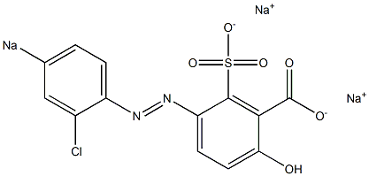 2'-Chloro-4'-sodiosulfo-4-hydroxyazobenzene-3-carboxylic acid sodium salt 结构式