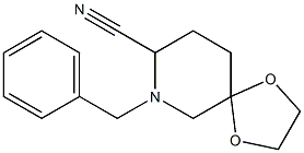 7-Benzyl-1,4-dioxa-7-azaspiro[4.5]decane-8-carbonitrile 结构式