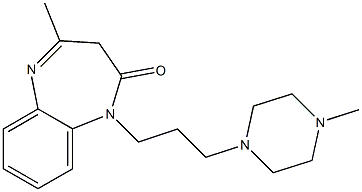 1-[3-(4-Methylpiperazin-1-yl)propyl]-4-methyl-1H-1,5-benzodiazepin-2(3H)-one 结构式