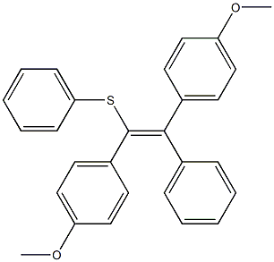 1,2-Bis(4-methoxyphenyl)-2-phenyl-1-phenylthioethene 结构式