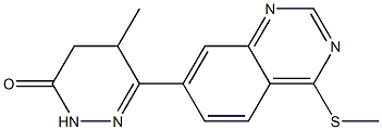 4,5-Dihydro-5-methyl-6-(4-methylthioquinazolin-7-yl)pyridazin-3(2H)-one 结构式