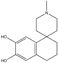 3,4-Dihydro-1'-methylspiro[naphthalene-1(2H),4'-piperidine]-6,7-diol 结构式
