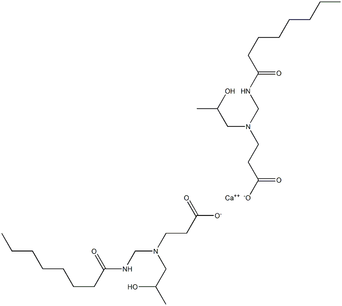 Bis[3-[N-(2-hydroxypropyl)-N-(octanoylaminomethyl)amino]propionic acid]calcium salt 结构式