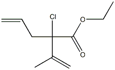 2-Chloro-2-(2-propenyl)-3-methyl-3-butenoic acid ethyl ester 结构式