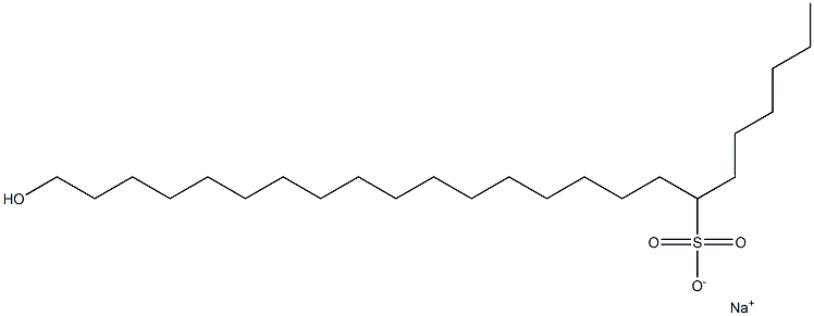 24-Hydroxytetracosane-7-sulfonic acid sodium salt 结构式