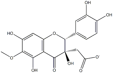 (2R,3R)-3,3',4',5,7-Pentahydroxy-6-methoxyflavanone 3-acetate 结构式