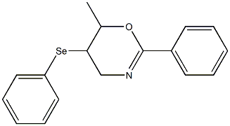 2-Phenyl-5-(phenylseleno)-6-methyl-5,6-dihydro-4H-1,3-oxazine 结构式