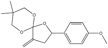 2-(4-Methoxyphenyl)-4-methylene-8,8-dimethyl-1,6,10-trioxaspiro[4.5]decane 结构式